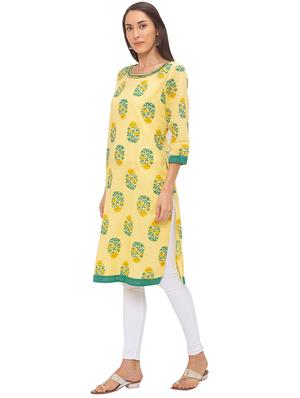 floral straight kurta - 17208604 - Standard Image - 2