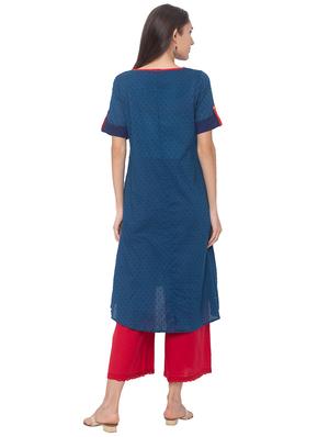 solid a-line kurta - 17208614 - Standard Image - 3