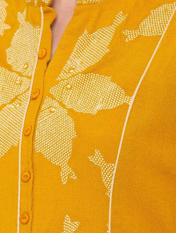 printed a-line woolen kurta - 17208638 - Zoom Image - 4