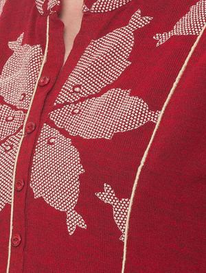 printed a-line woolen kurta - 17208639 - Standard Image - 4