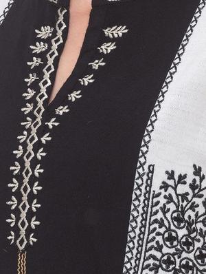 printed a-line woolen kurta - 17208641 - Standard Image - 4