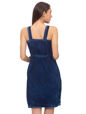 tie front denim dress - 17208717 - Standard Image - 3