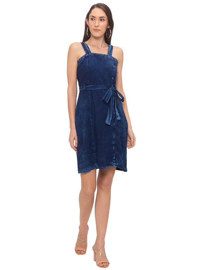 tie front denim dress - 17208717 - Zoom Image - 4