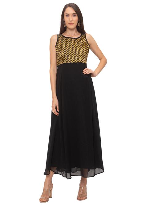 round neck maxi dress - 17208752 - Standard Image - 1