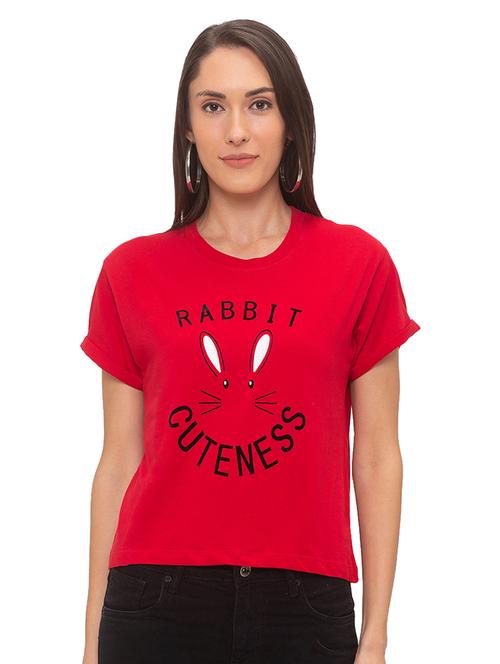 round neck printed tee - 17208785 - Standard Image - 1