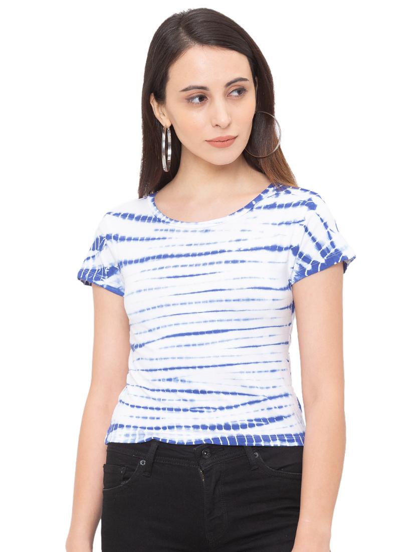 round neck tie & dye tee - 17208804 - Zoom Image - 1