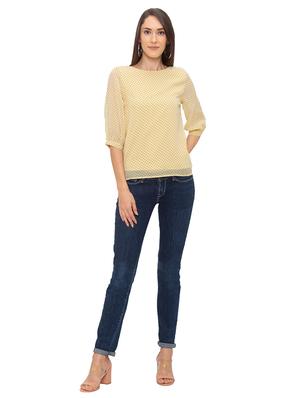 round neck polka dot top - 17208807 - Standard Image - 4