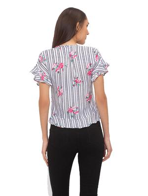 tie knot striped top - 17208867 - Standard Image - 3