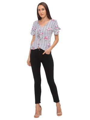 tie knot striped top - 17208867 - Standard Image - 4