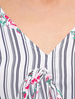 tie knot striped top - 17208867 - Standard Image - 5