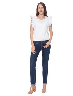 frilled sleeves schiffli top - 17208878 - Standard Image - 4
