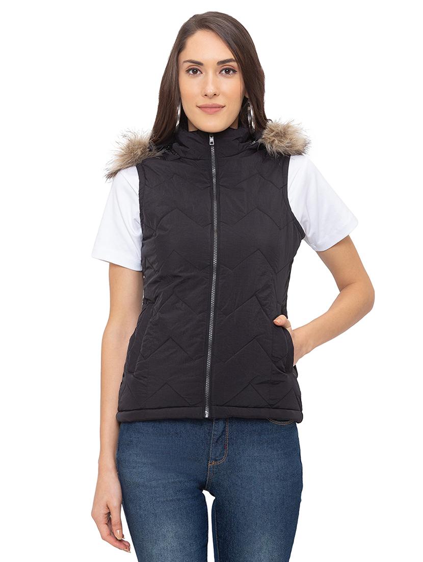 black polyester quilted & padded jacket - 17208890 - Zoom Image - 1