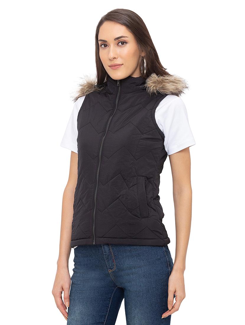 black polyester quilted & padded jacket - 17208890 - Zoom Image - 2