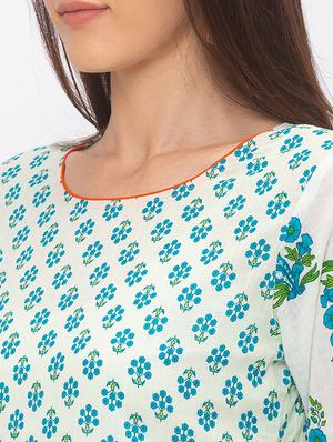 floral straight kurta - 17208918 - Standard Image - 5
