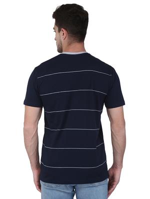 navy blue striped t-shirt - 17209215 - Standard Image - 3