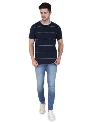 navy blue striped t-shirt - 17209215 - Standard Image - 4