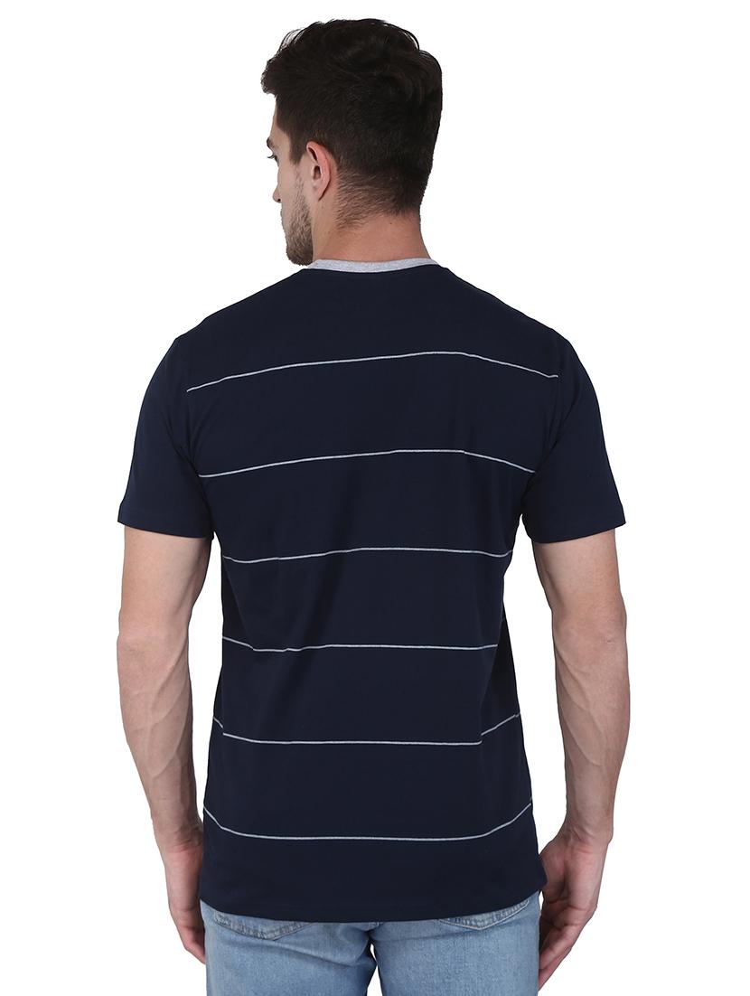 navy blue striped t-shirt - 17209215 - Zoom Image - 3