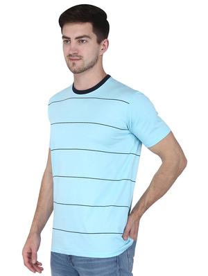 turquoise blue striped t-shirt - 17209217 - Standard Image - 2