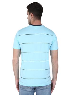 turquoise blue striped t-shirt - 17209217 - Standard Image - 3