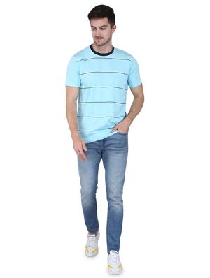 turquoise blue striped t-shirt - 17209217 - Standard Image - 4