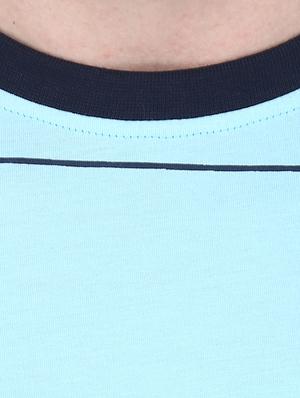 turquoise blue striped t-shirt - 17209217 - Standard Image - 5