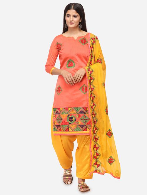 embroidered unstitched suit - 17209774 - Standard Image - 1