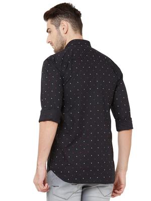 black printed casual shirt - 17210027 - Standard Image - 3