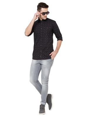 black printed casual shirt - 17210027 - Standard Image - 4