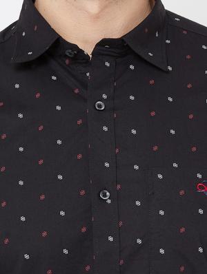 black printed casual shirt - 17210027 - Standard Image - 5