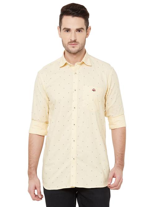 yellow printed casual shirt - 17210029 - Standard Image - 1