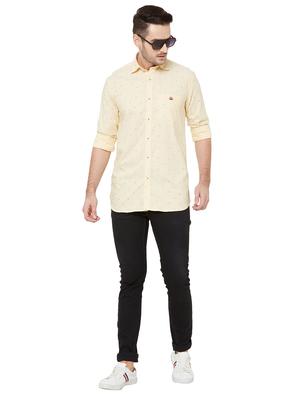 yellow printed casual shirt - 17210029 - Standard Image - 4