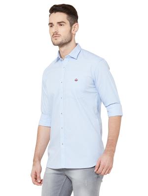 light blue checkered casual shirt - 17210039 - Standard Image - 2