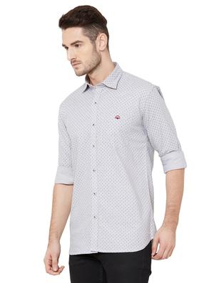 grey printed casual shirt - 17210052 - Standard Image - 2