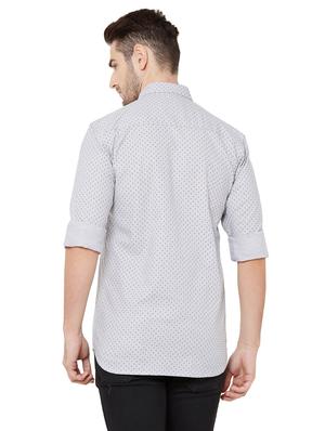 grey printed casual shirt - 17210052 - Standard Image - 3