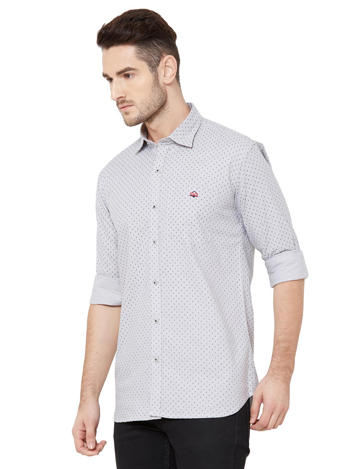 grey printed casual shirt - 17210052 - Zoom Image - 2