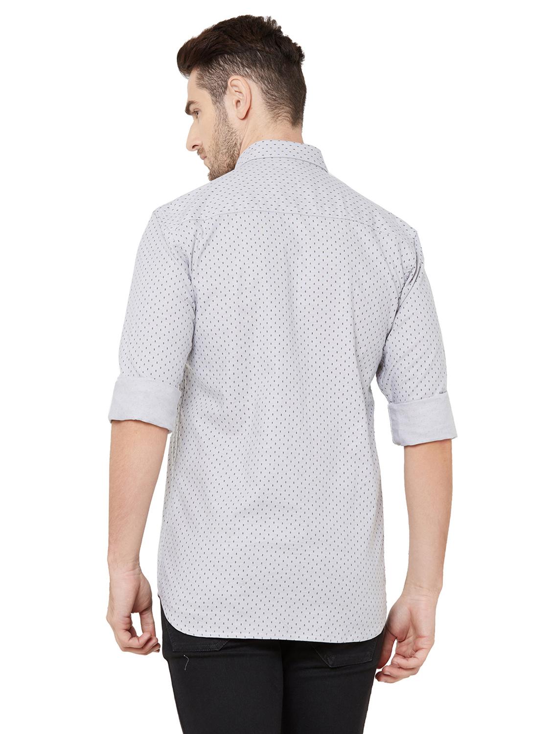 grey printed casual shirt - 17210052 - Zoom Image - 3