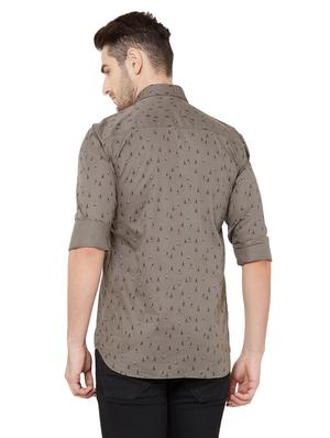 grey printed casual shirt - 17210058 - Standard Image - 3