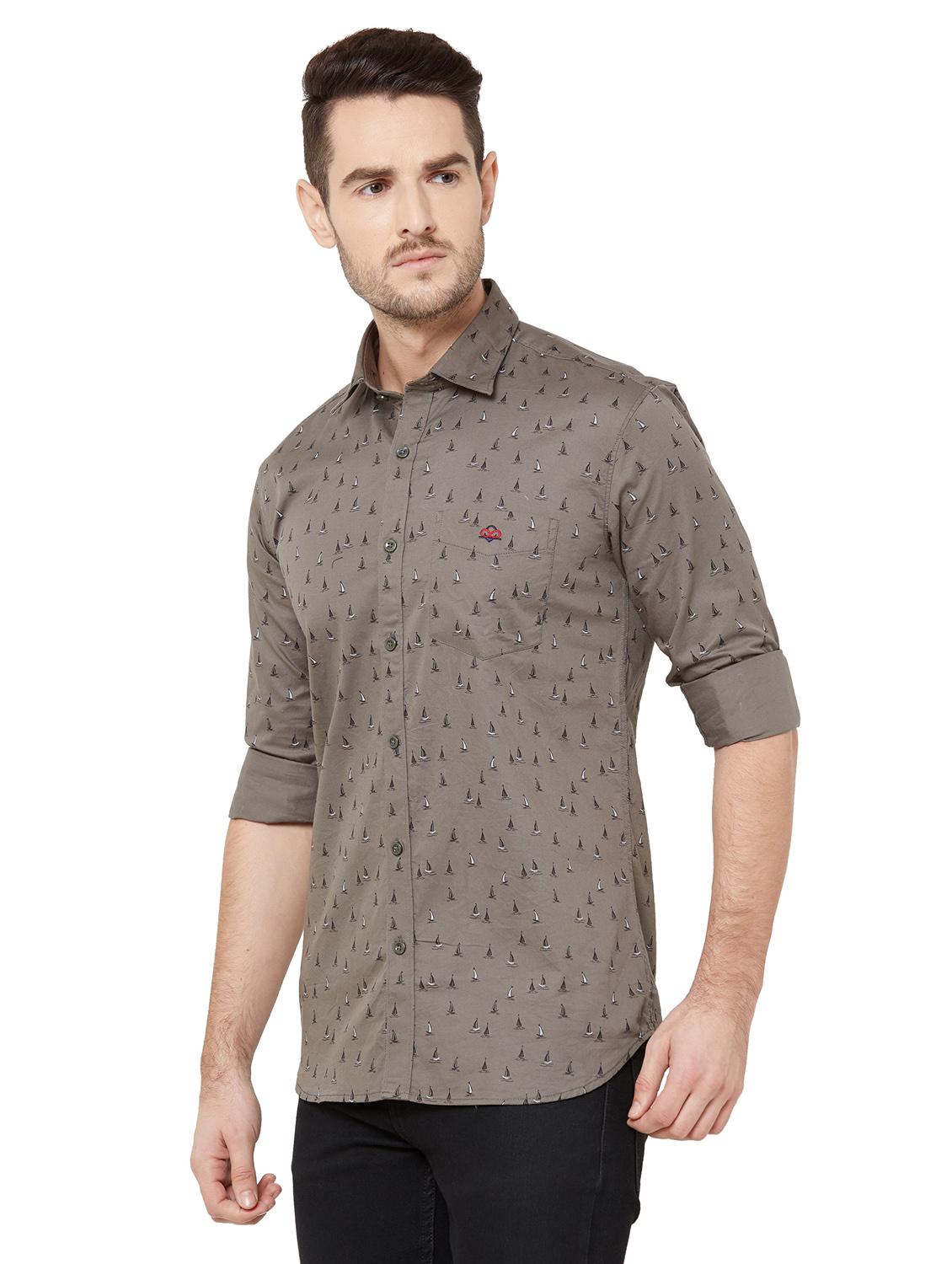 grey printed casual shirt - 17210058 - Zoom Image - 2