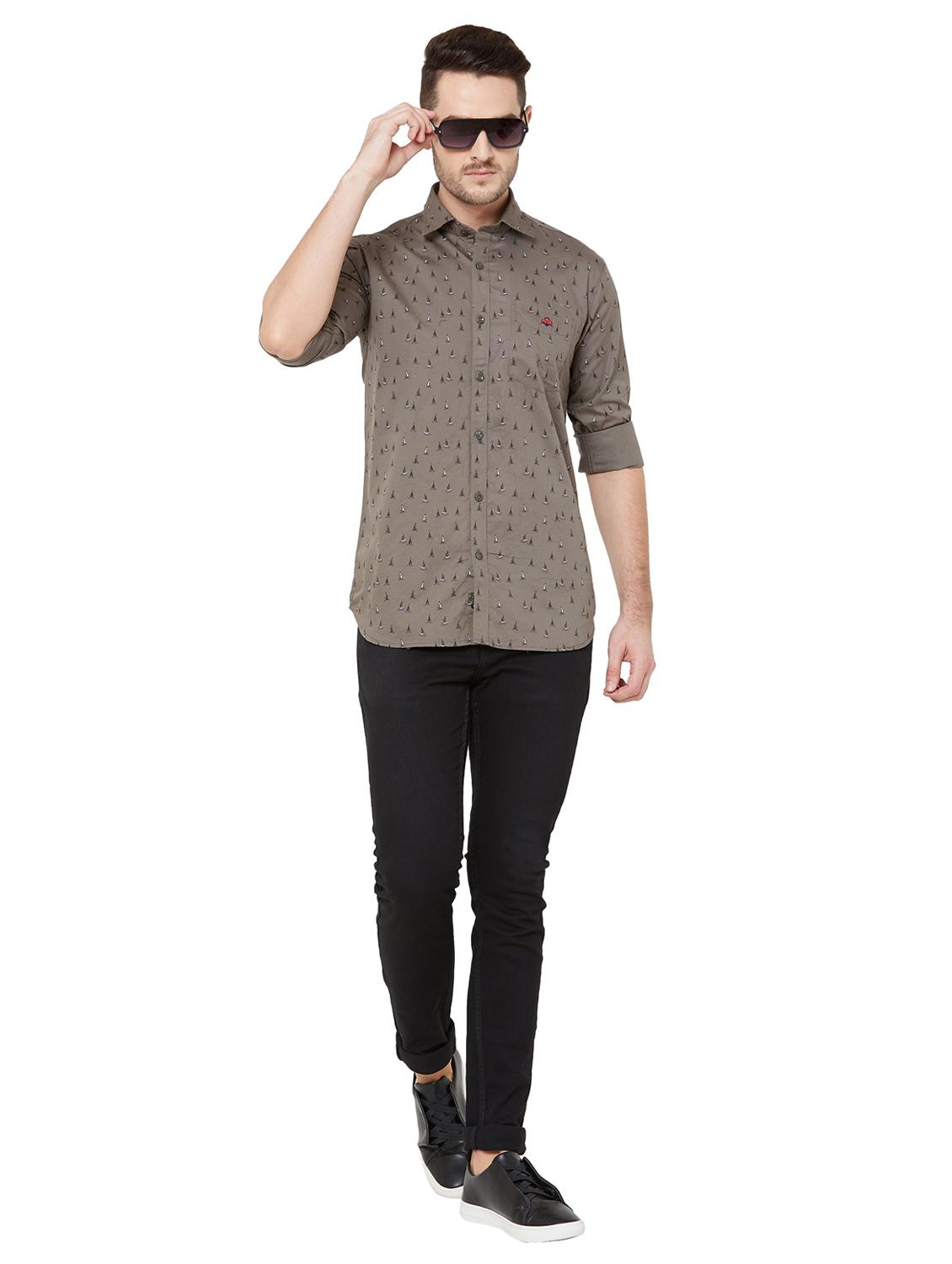 grey printed casual shirt - 17210058 - Zoom Image - 4
