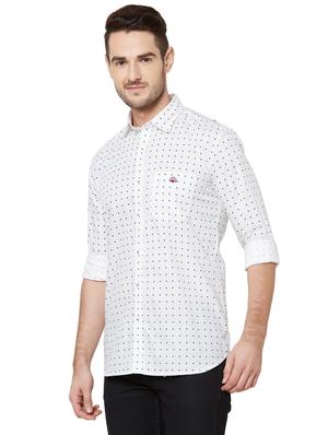 white polka dot casual shirt - 17210061 - Standard Image - 2