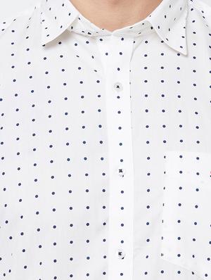 white polka dot casual shirt - 17210061 - Standard Image - 5