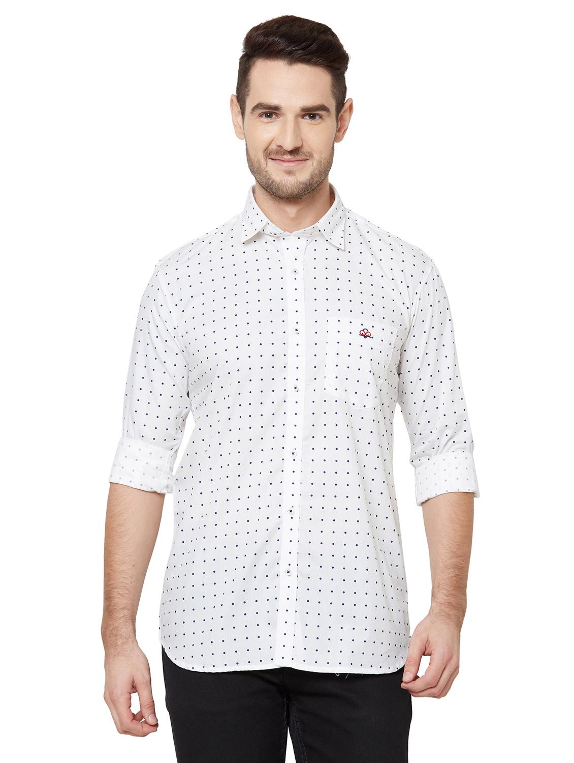 white polka dot casual shirt - 17210061 - Zoom Image - 1