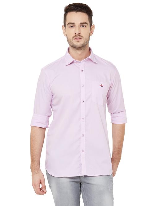 pink striped casual shirt - 17210063 - Standard Image - 1