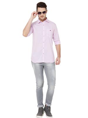 pink striped casual shirt - 17210063 - Standard Image - 4
