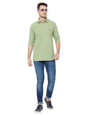 green checkered casual shirt - 17210064 - Standard Image - 4