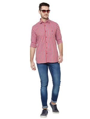 red checkered casual shirt - 17210065 - Standard Image - 4