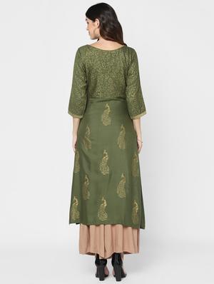 block print straight kurta - 17210385 - Standard Image - 3