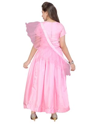 pink silk blend lehnga choli - 17210390 - Standard Image - 3