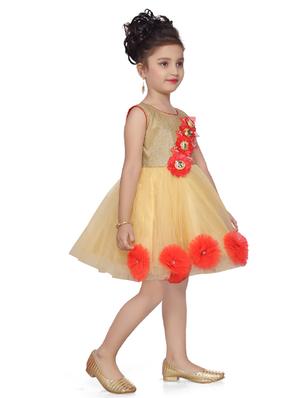 yellow net frock - 17210398 - Standard Image - 2