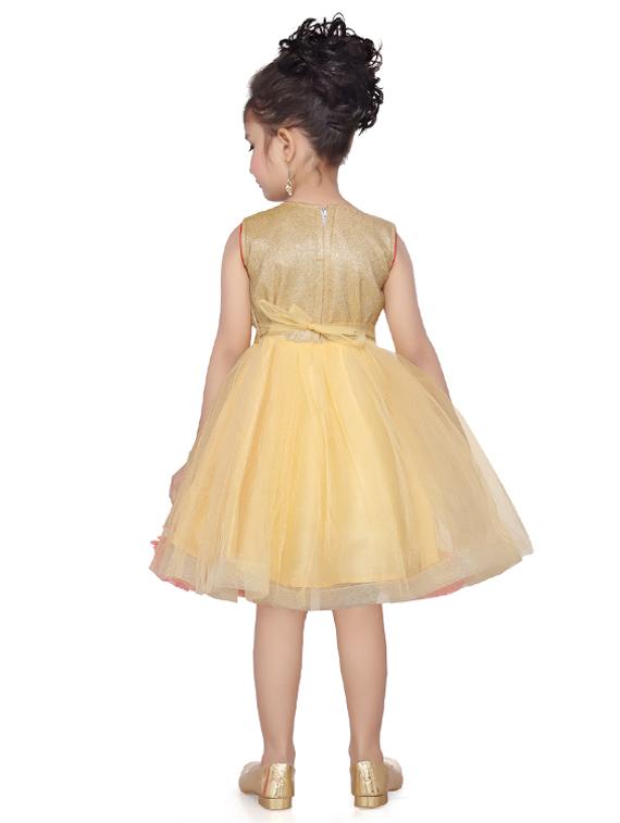 yellow net frock - 17210398 - Zoom Image - 3